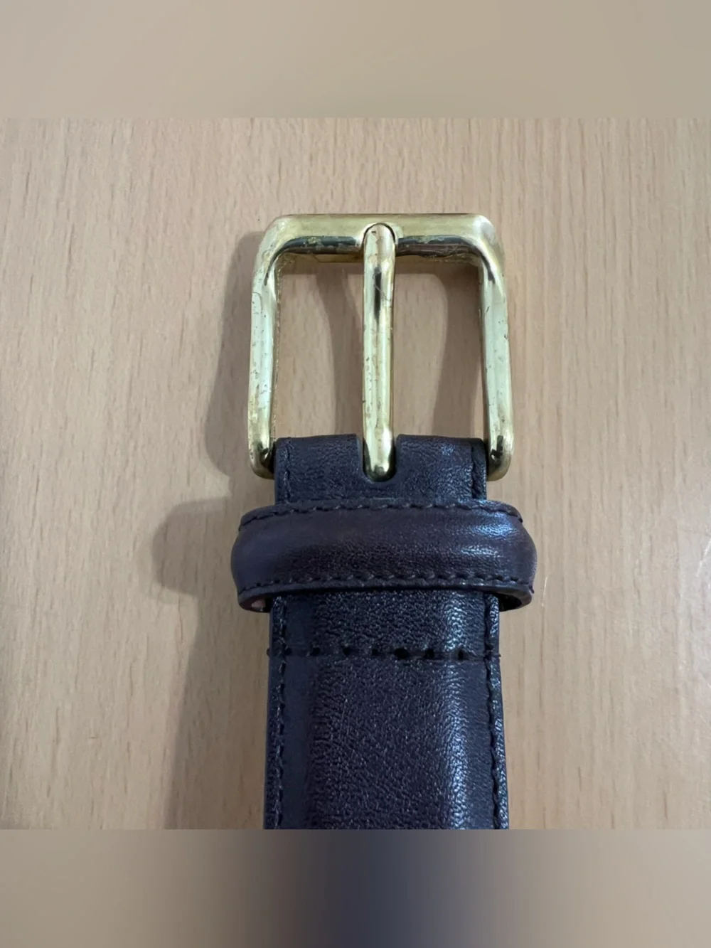 Vtg Coach 5950 Men's Dark Brown Leather Belt with Brass Buckle Size 32